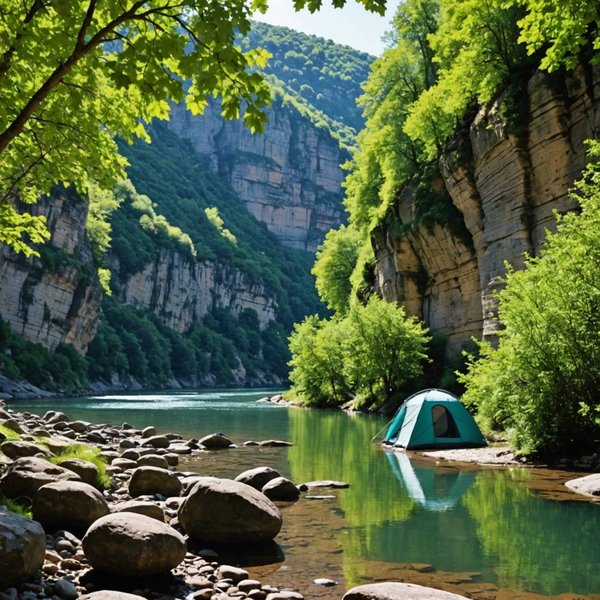 Découvrez les Meilleurs Emplacements de Camping dans les Gorges de l'Aveyron – Aventure et Nature à Petite Montagne